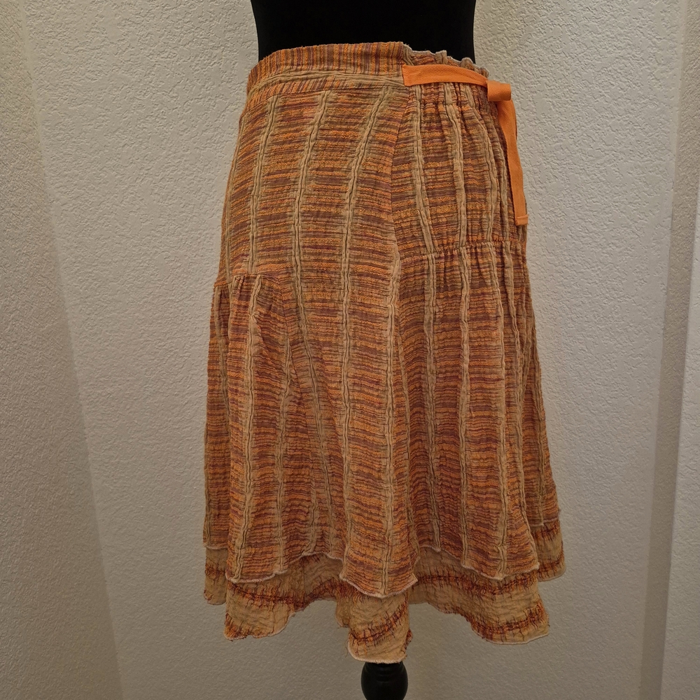 Sel Sel Chic Orange A-Line Skirt - Picture 5 of 11